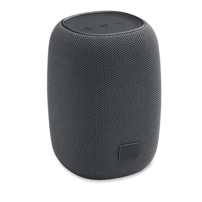 Haut-parleur 8 W promotionnel avec mousqueton Toavolt gris pierre